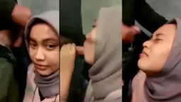 Hijab Diembat Sampai Crot Muncrat Di Muka