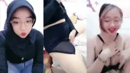 Hijab Hitam Live, Keliatan Banget Mulusnya Bikin Ngiler.