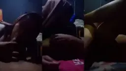 Hijab Ungu Nyepong Kontol Binal, Bibir Merah Basah Nungguin Batang Keras.