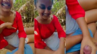 Cewek Seksi Colokin Kontol Pacar Di Luar Rumah, Bikin Makin Erotis